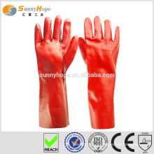 Sunnyhope gants de travail revêtus de pvc à bon marché gants résistant à l&#39;huile